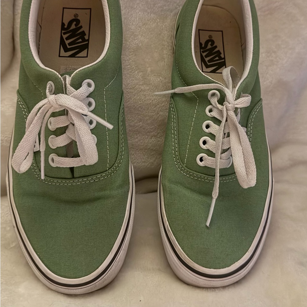 Vans Classic Green Sneakers with White Accents